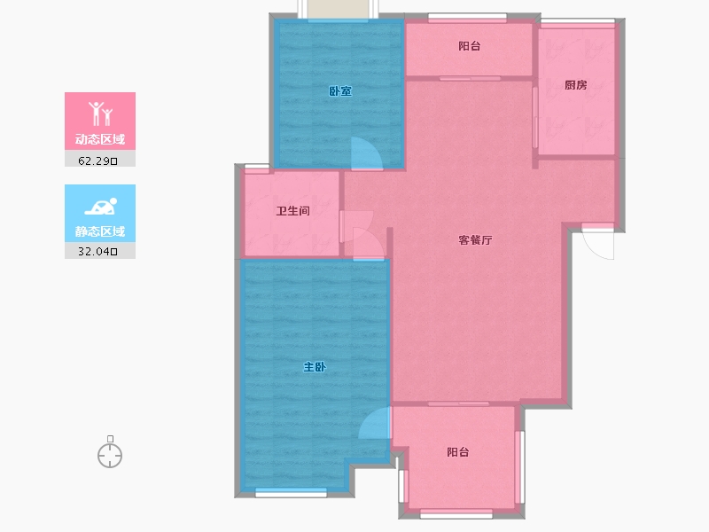 江西省-南昌市-万科四季花城-北区-75.20-户型库-动静分区