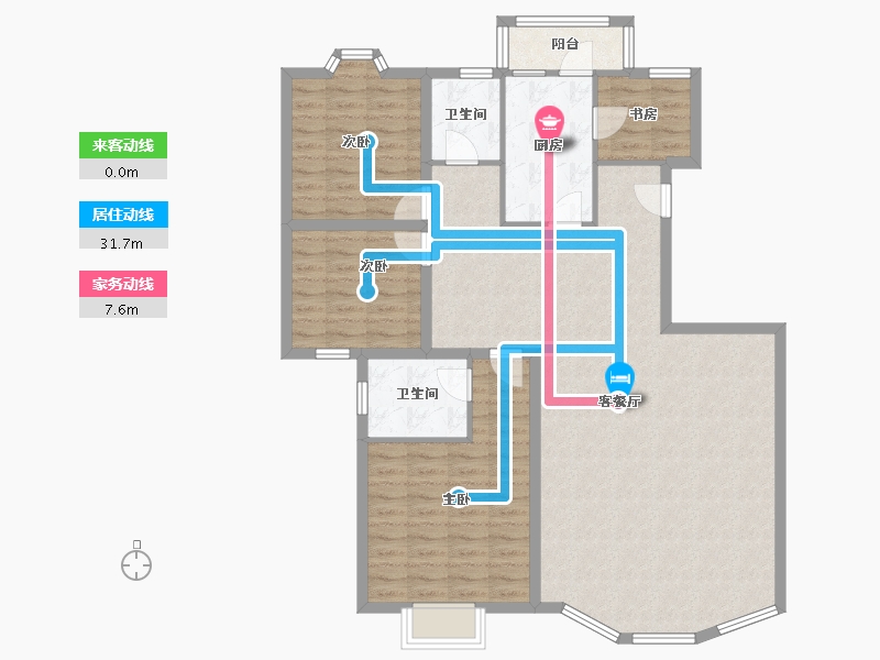 广东省-深圳市-物业时代新居-117.25-户型库-动静线