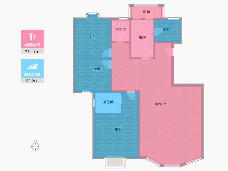 广东省-深圳市-物业时代新居-117.25-户型库-动静分区