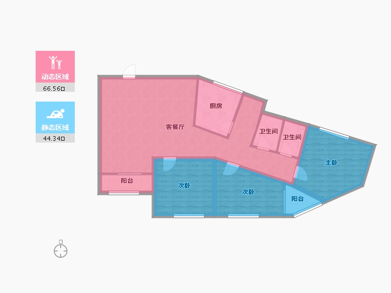 广东省-深圳市-彩虹新都-99.60-户型库-动静分区