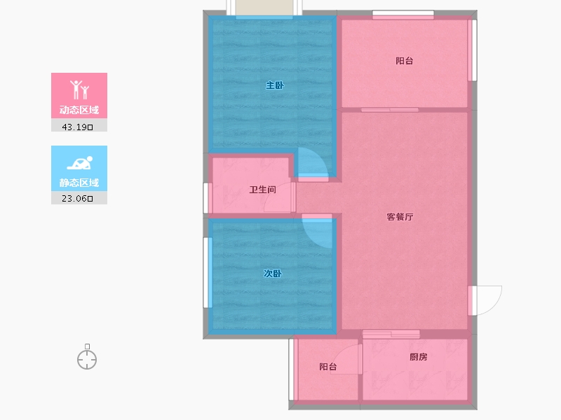 广东省-深圳市-合众豪庭-58.38-户型库-动静分区