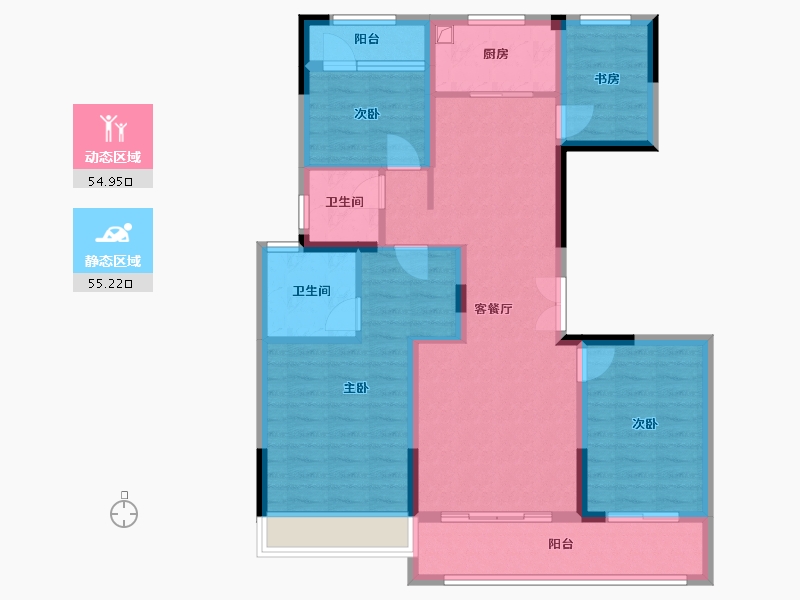 浙江省-温州市-祥瑞锦园-102.79-户型库-动静分区