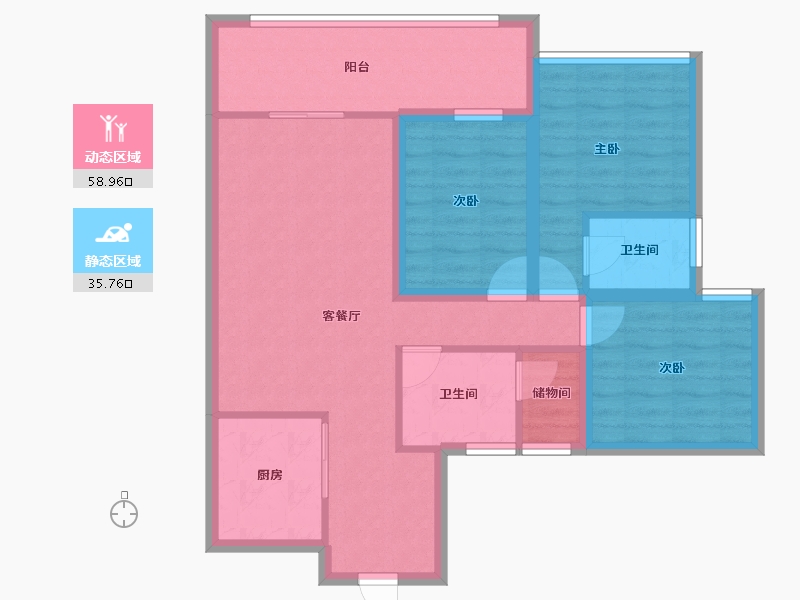 广东省-深圳市-光明大第-83.89-户型库-动静分区