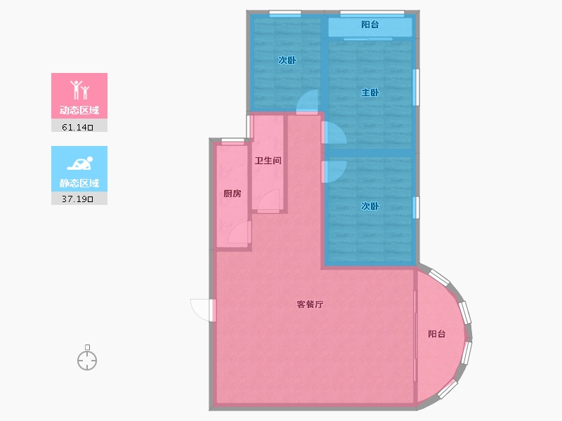 广东省-深圳市-碧华庭居-89.12-户型库-动静分区