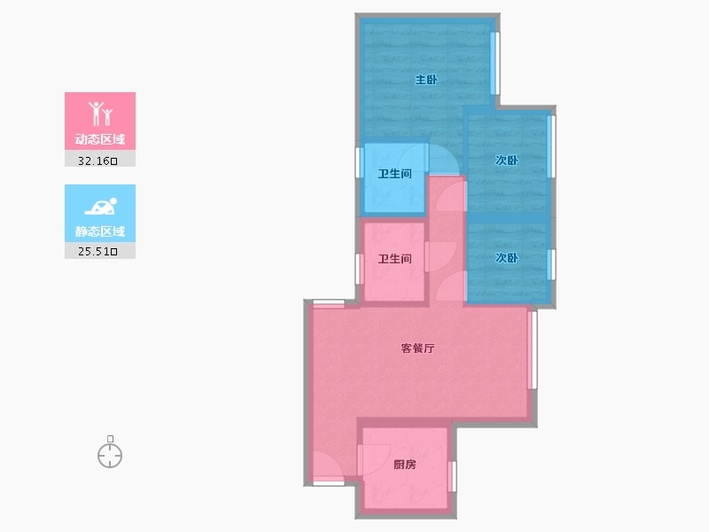 香港特别行政区-元朗区-天水圍天頌苑-48.00-户型库-动静分区