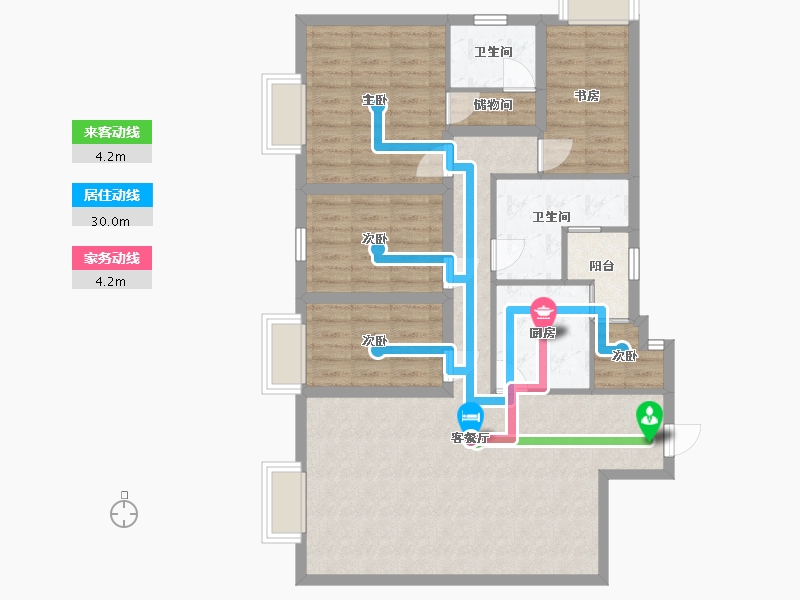 广东省-深圳市-东海花园(二期)-101.54-户型库-动静线