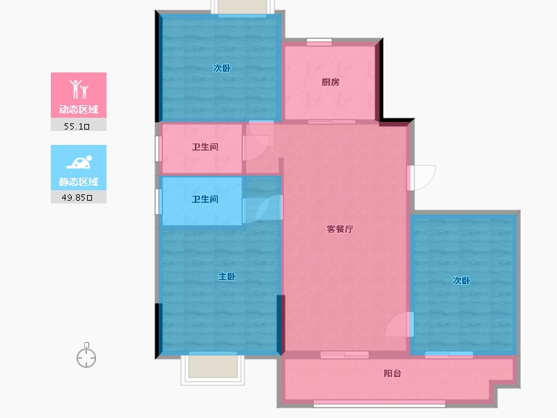 江西省-抚州市-广昌碧桂园-94.91-户型库-动静分区