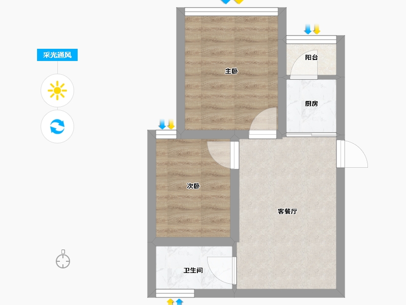 广东省-深圳市-新城东方丽园-34.20-户型库-采光通风