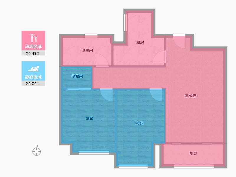 江苏省-无锡市-绿地世纪城-四期-79.00-户型库-动静分区