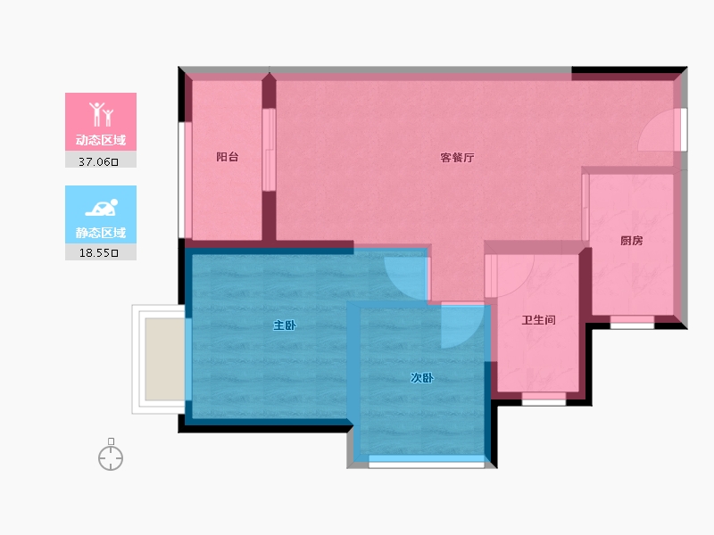 广东省-深圳市-东关珺府-48.72-户型库-动静分区