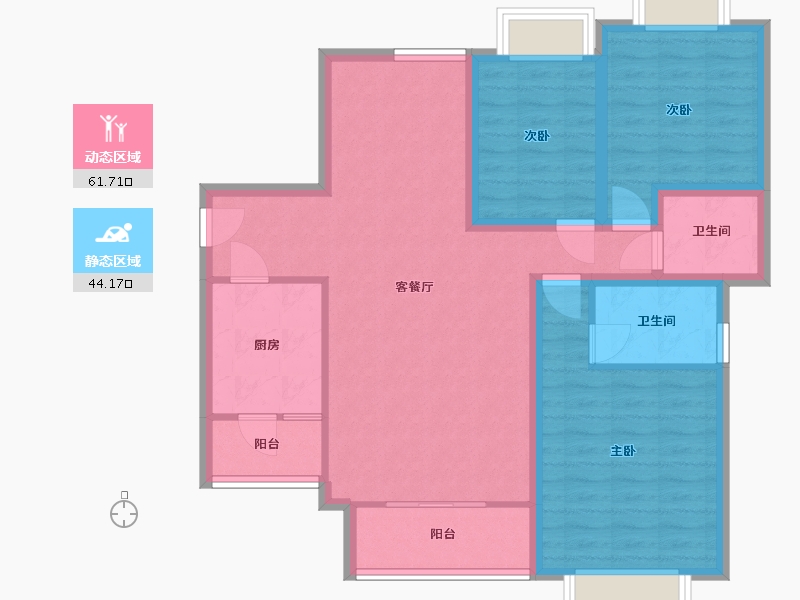 广东省-深圳市-新城东方丽园-94.40-户型库-动静分区