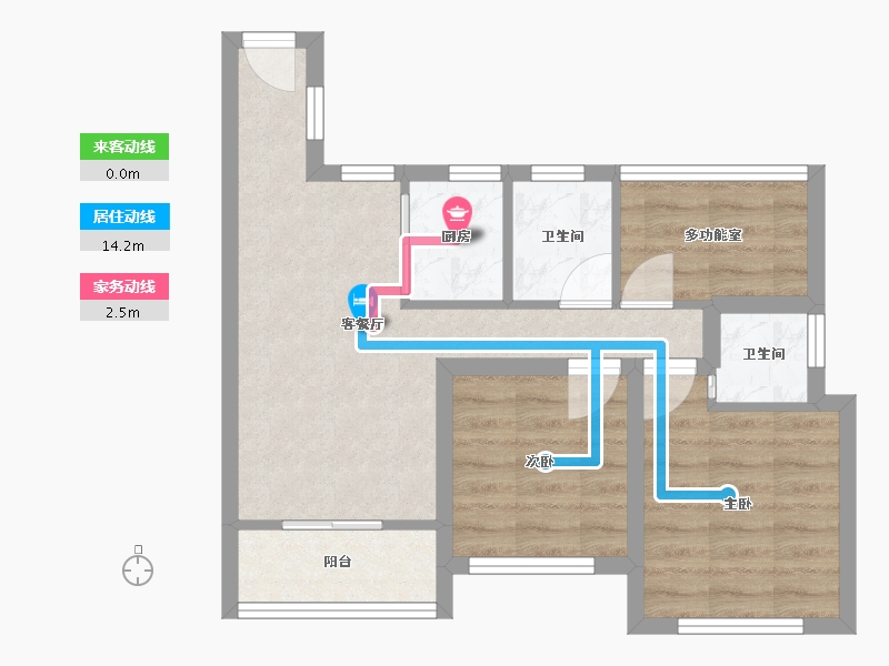 广东省-深圳市-新城东方丽园-53.01-户型库-动静线