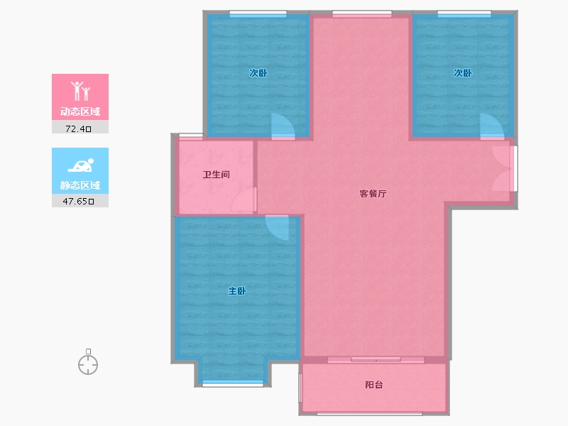 河北省-邢台市-广宗县天一城小区-110.00-户型库-动静分区