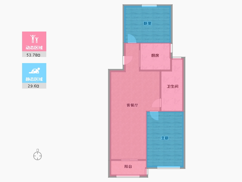 上海-上海市-真光二街坊-76.36-户型库-动静分区