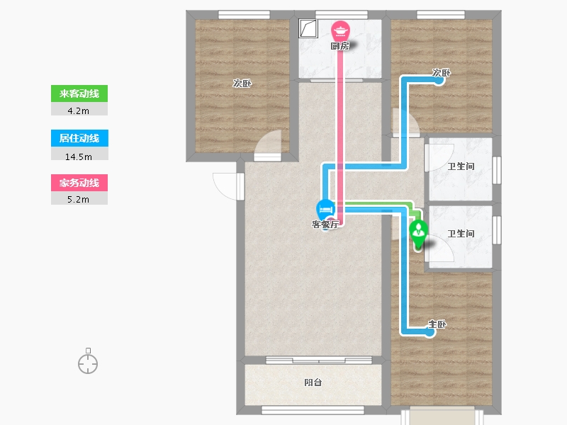 河北省-衡水市-锦绣东城二期-100.00-户型库-动静线