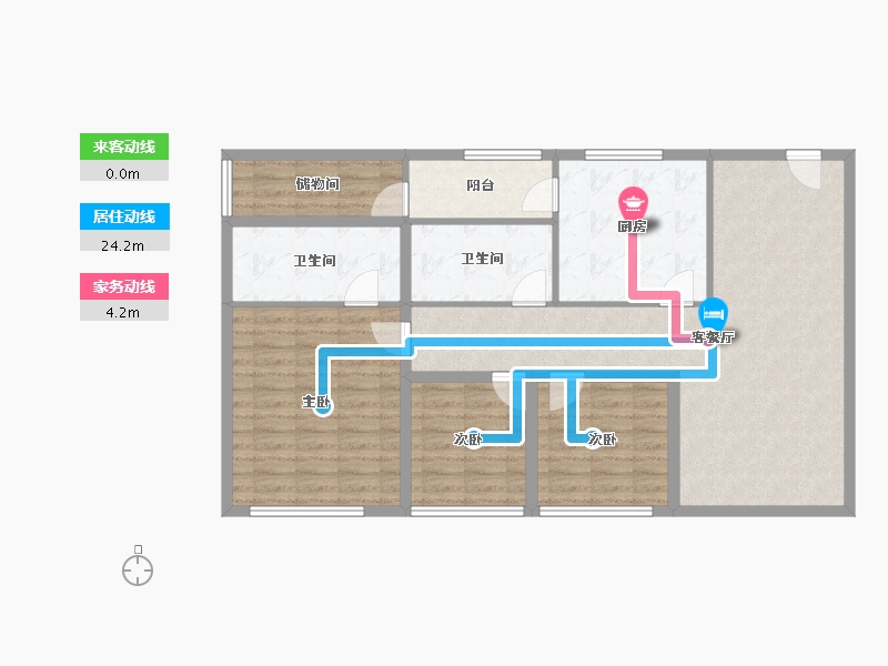 广东省-深圳市-东海花园(二期)-106.25-户型库-动静线