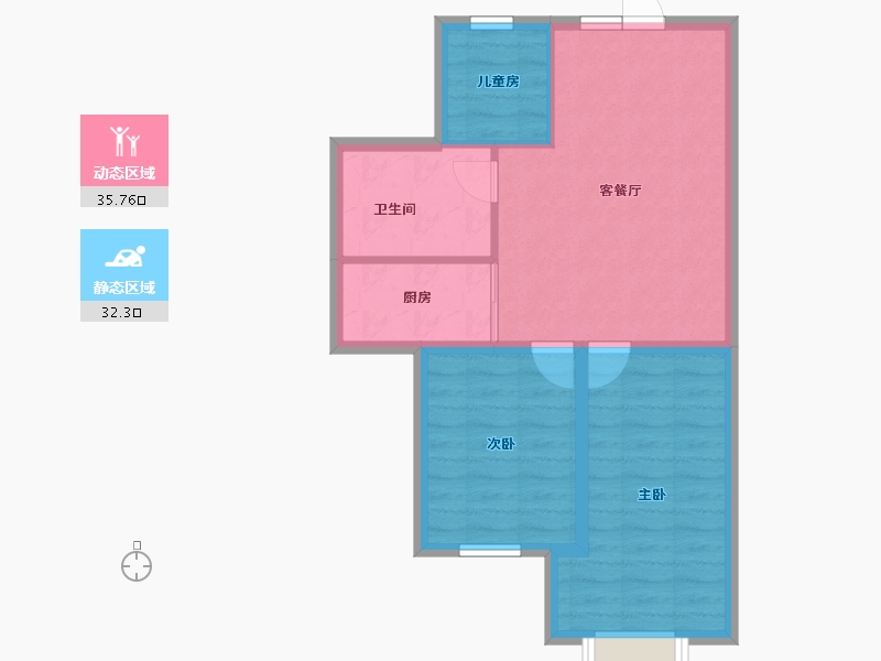 广东省-深圳市-长城一花园-60.86-户型库-动静分区