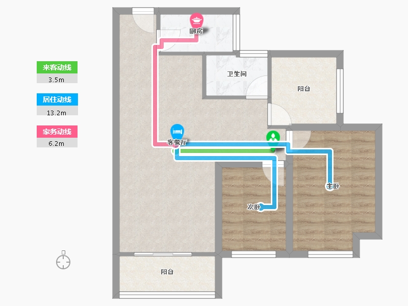 广东省-深圳市-新城东方丽园-68.32-户型库-动静线