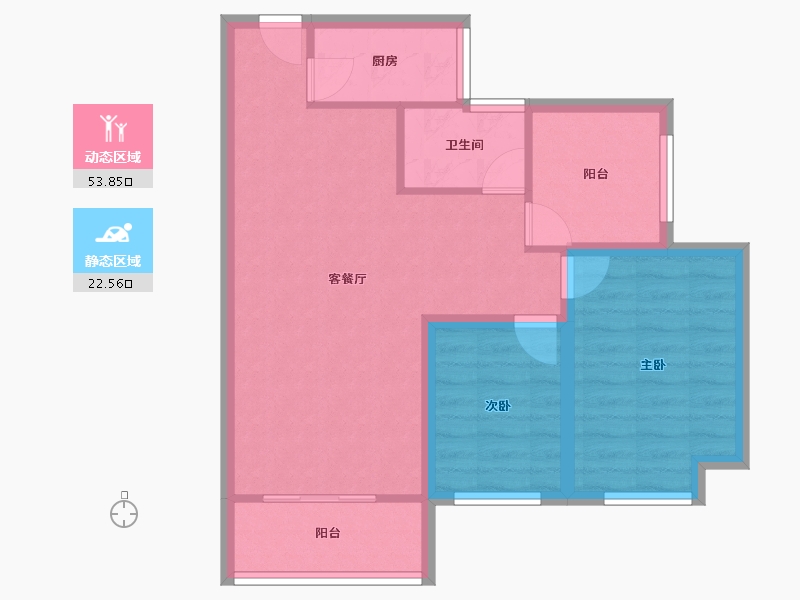 广东省-深圳市-新城东方丽园-68.32-户型库-动静分区