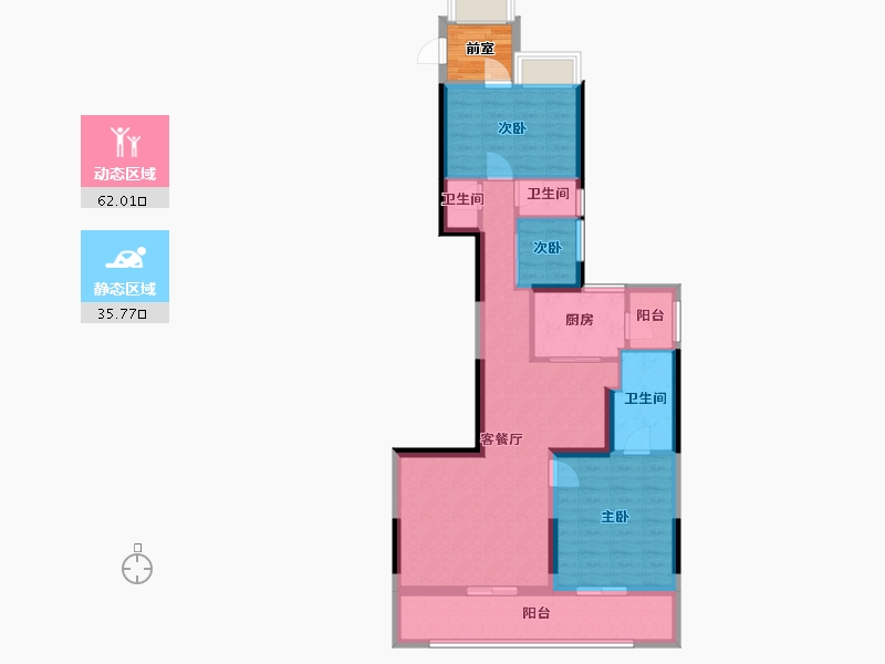 广东省-深圳市-保利青谷-90.32-户型库-动静分区