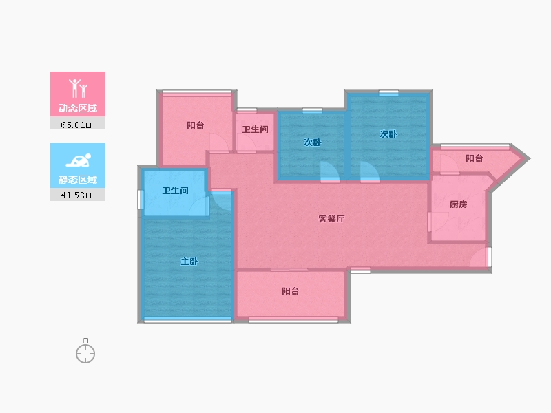 广东省-深圳市-招商花园城南区-95.58-户型库-动静分区