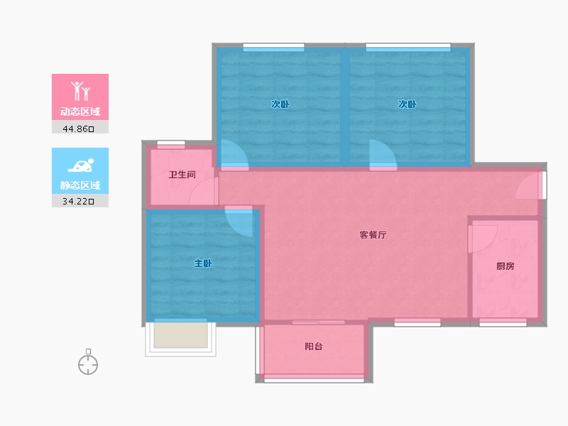 广东省-深圳市-新城东方丽园-70.33-户型库-动静分区