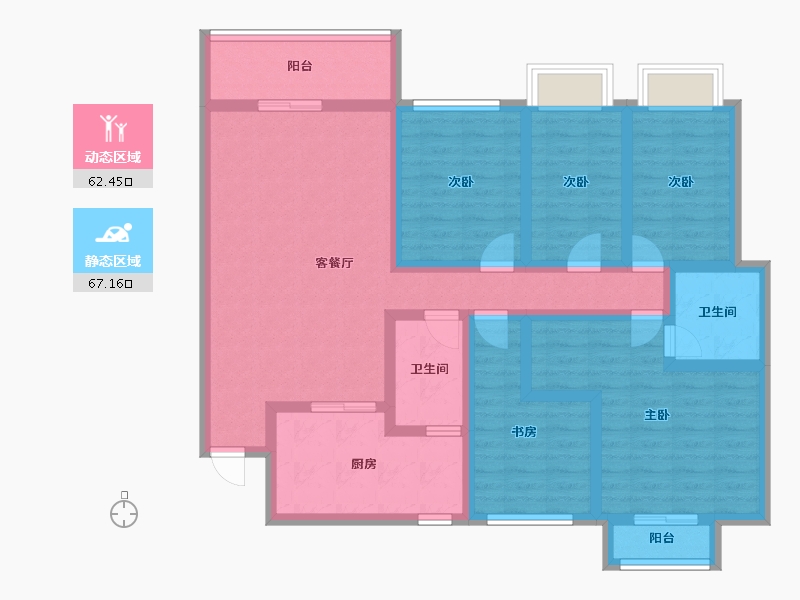 广东省-深圳市-恒大城(一期)-113.22-户型库-动静分区