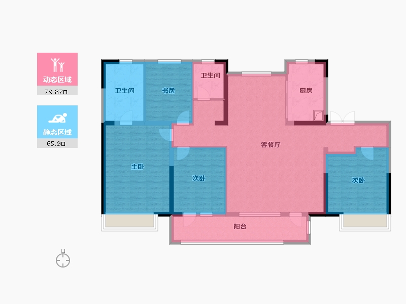 山东省-济宁市-华润凯旋门-131.20-户型库-动静分区