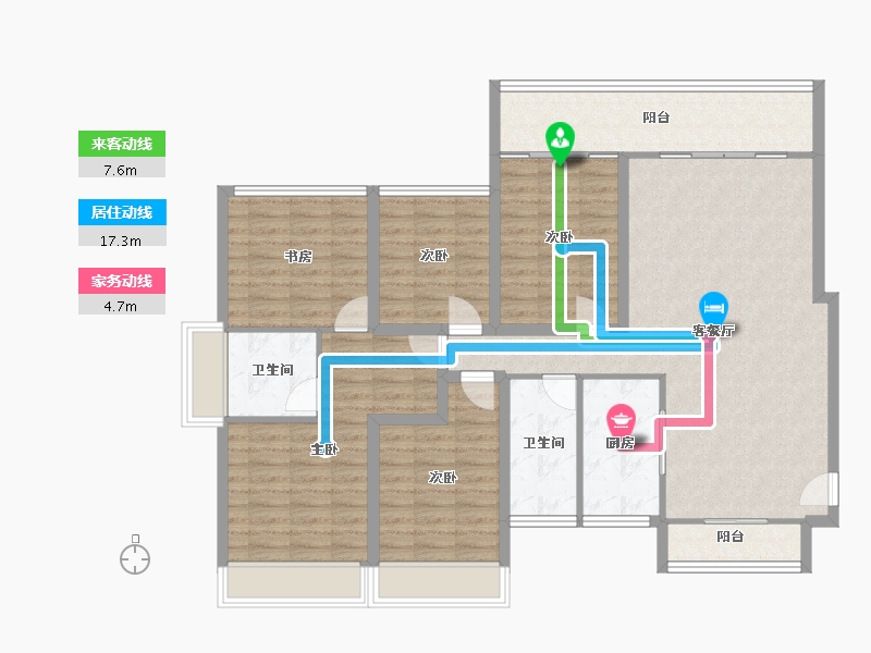 广东省-深圳市-祥祺滨河名苑-126.67-户型库-动静线