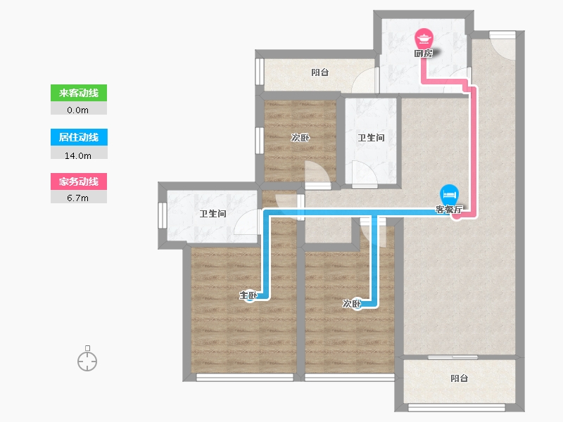 广东省-深圳市-祥祺滨河名苑-86.31-户型库-动静线