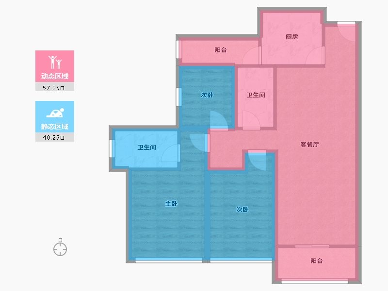 广东省-深圳市-祥祺滨河名苑-86.31-户型库-动静分区