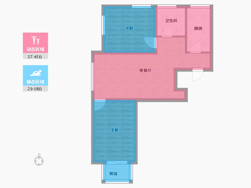 广东省-深圳市-新城东方丽园-58.90-户型库-动静分区