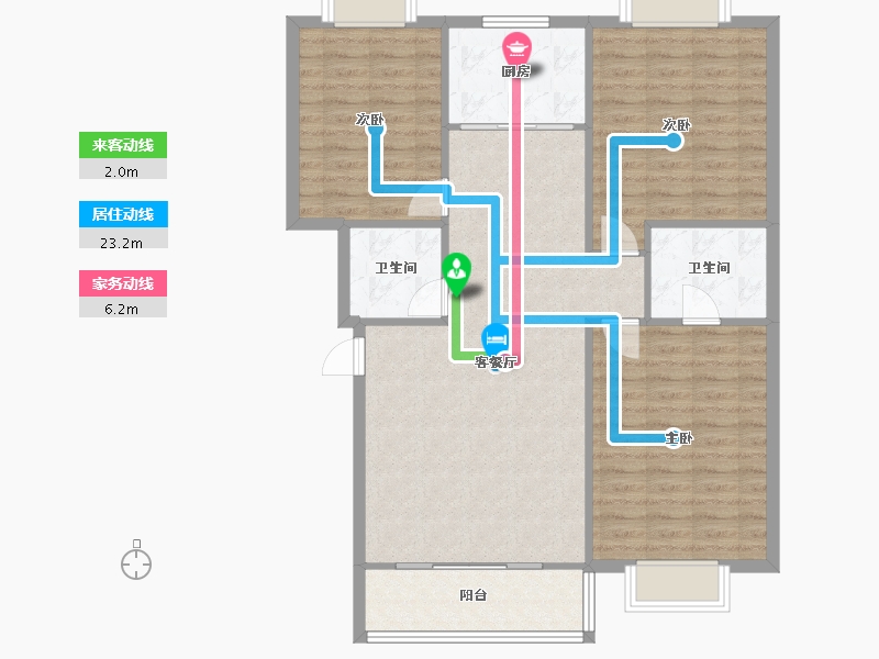 河南省-洛阳市-中弘开阳花园-110.20-户型库-动静线