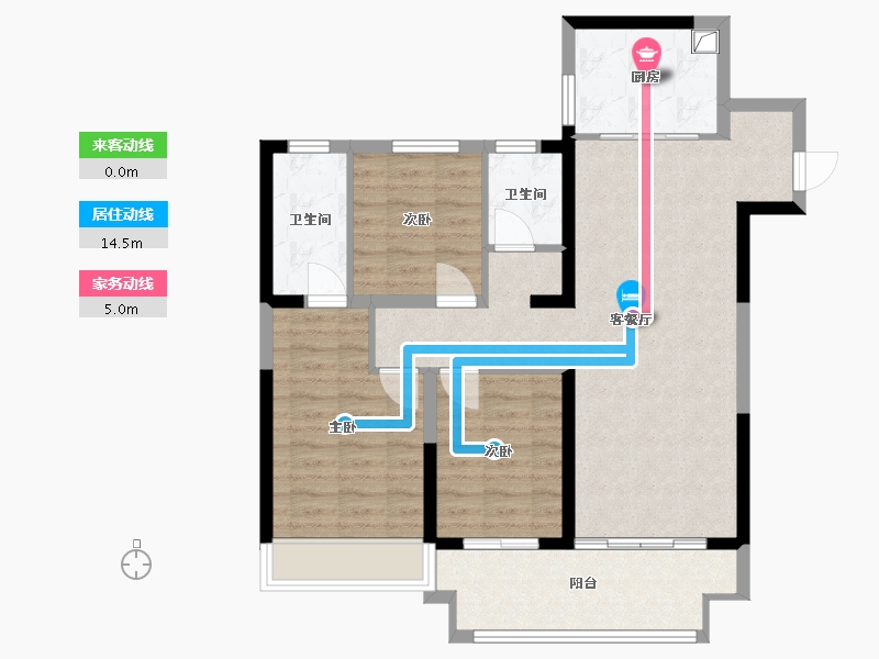 河南省-郑州市-正商生态城五号院-87.60-户型库-动静线