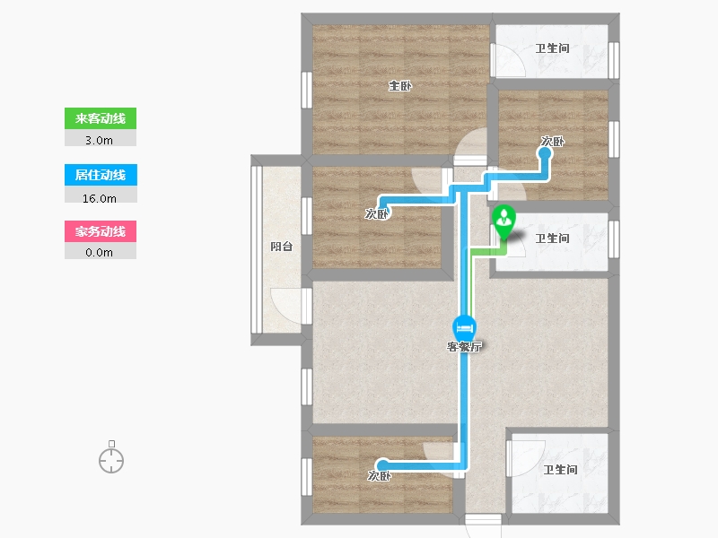 广东省-深圳市-京基御景印象一期-65.40-户型库-动静线