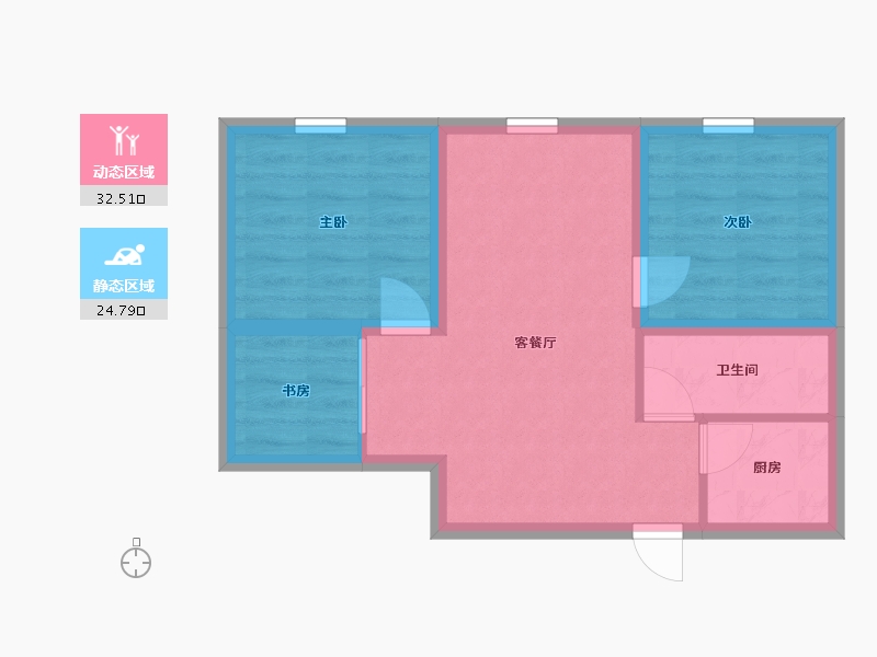 广东省-深圳市-豪方菁园-50.63-户型库-动静分区