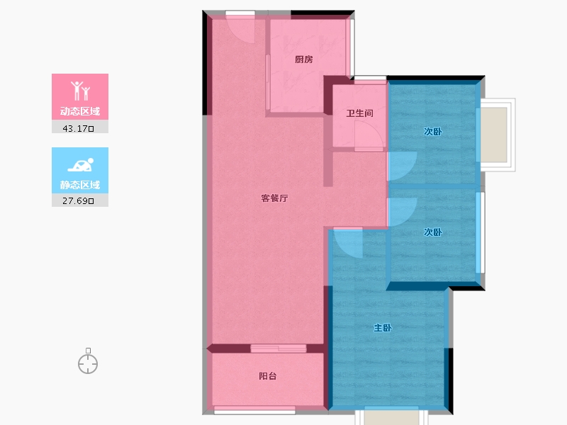 广东省-深圳市-东关珺府-62.82-户型库-动静分区