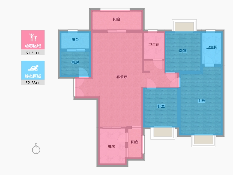 贵州省-遵义市-锦绣华庭-112.06-户型库-动静分区