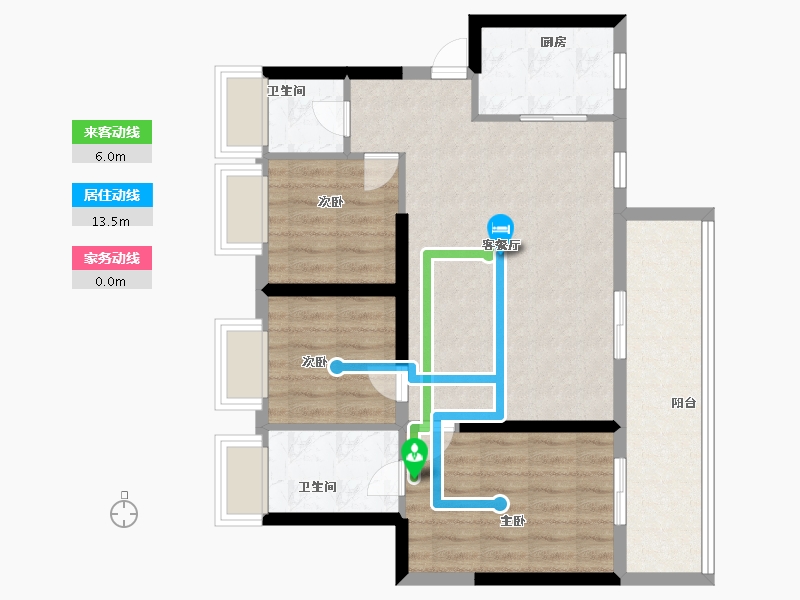 广东省-深圳市-诺德阅山海花园-76.00-户型库-动静线