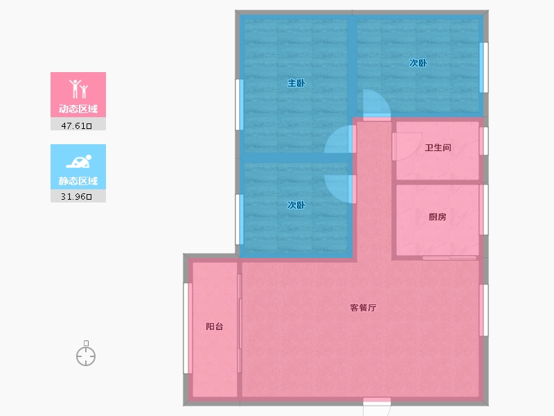 广东省-深圳市-汇龙花园-71.11-户型库-动静分区