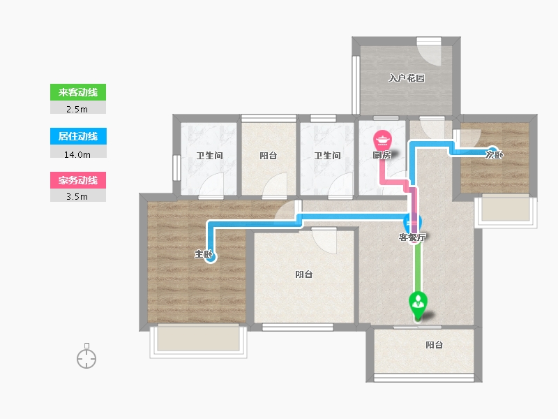 广东省-深圳市-深业东城国际-72.62-户型库-动静线