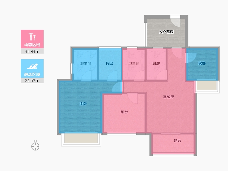 广东省-深圳市-深业东城国际-72.62-户型库-动静分区