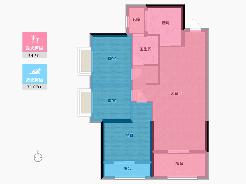 广东省-深圳市-豪方东园-78.01-户型库-动静分区