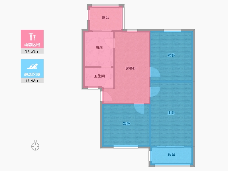 河南省-郑州市-庆丰街36-37号院-75.00-户型库-动静分区