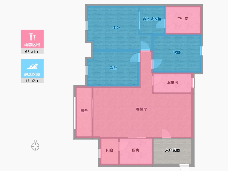 广东省-深圳市-京基御景印象一期-109.08-户型库-动静分区