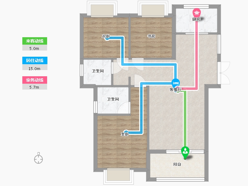 福建省-南平市-云谷二期明义里-135.26-户型库-动静线