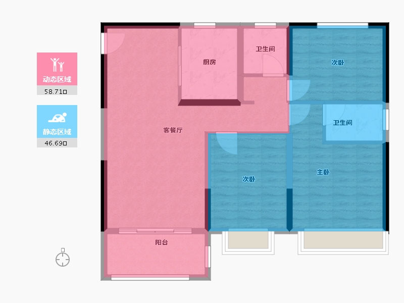 河南省-鹤壁市-城投尊府-95.00-户型库-动静分区