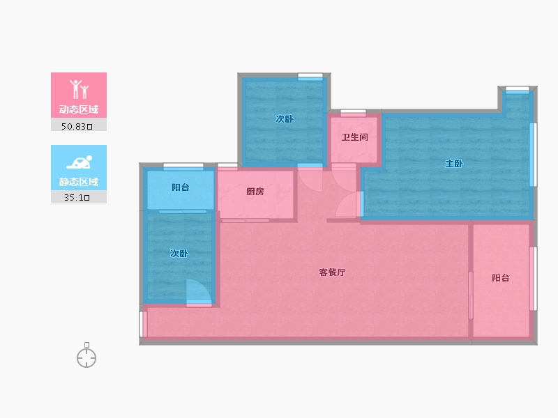 广东省-深圳市-天峦湖-76.40-户型库-动静分区