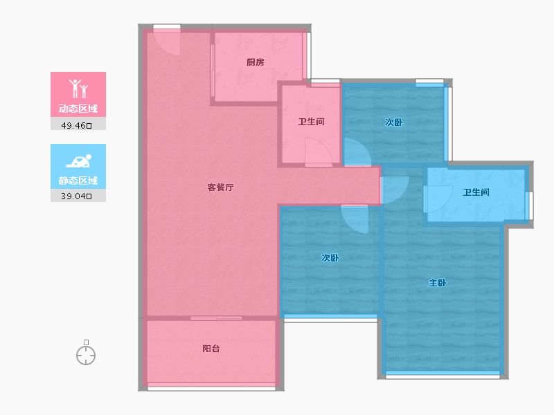 广东省-深圳市-东关珺府-80.32-户型库-动静分区