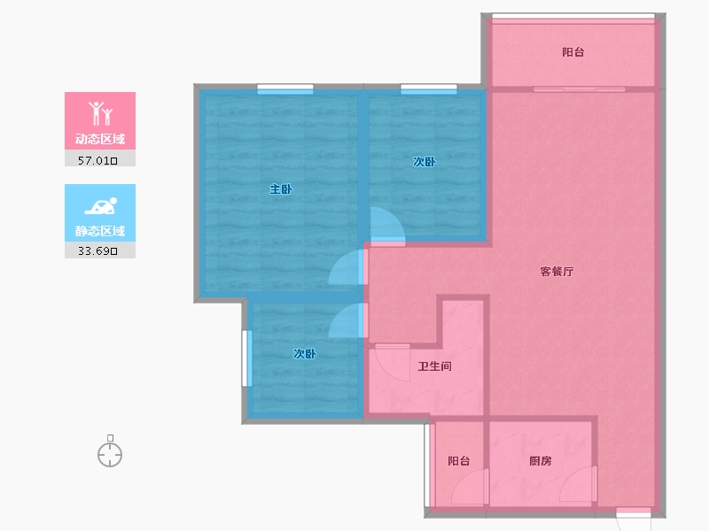 广东省-深圳市-招商花园城南区-81.12-户型库-动静分区